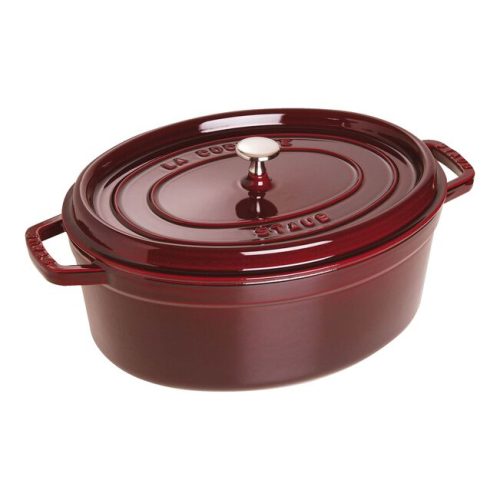 Cocotte Staub de 33 cm ovalado color Granadina